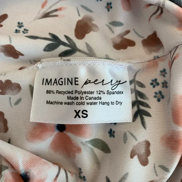 Imagine Perry Tie-Front Swimsuit Top in Blooming Peach - Picture 5 of 5